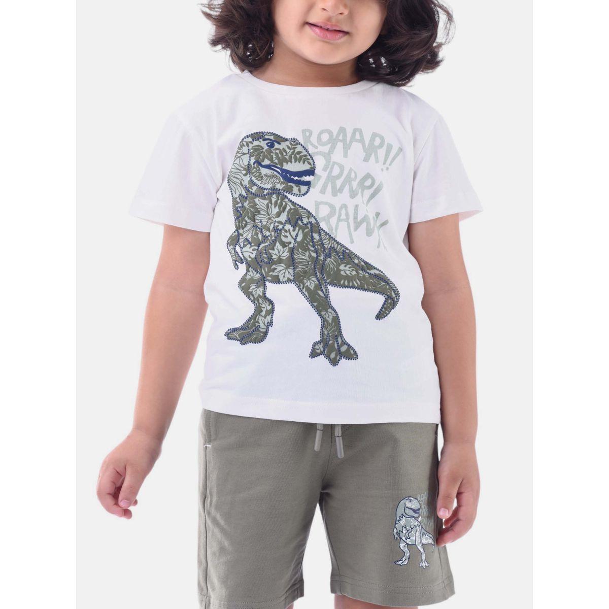 Victor and Jane X Styli  Dino Graphic T-Shirt & Shorts Set-boys-clothing-setsandcoords-image-5