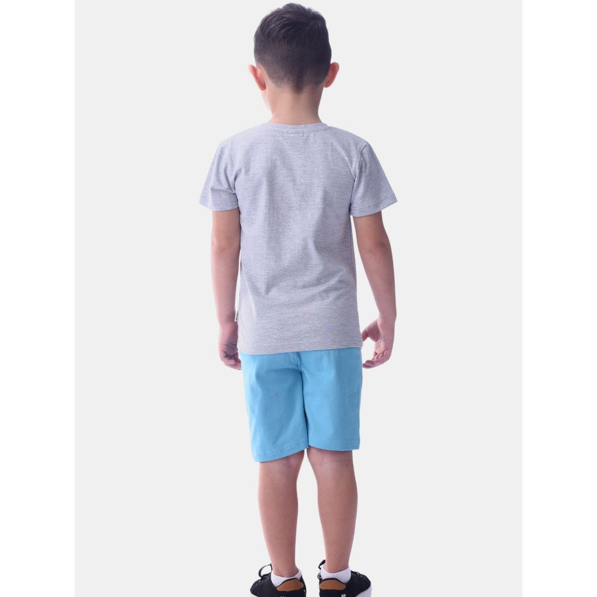 مجموعة من شورت وتيشيرت بطبعة جرافيك فيكتور آند جين × ستايلي-boys-clothing-setsandcoords-image-2