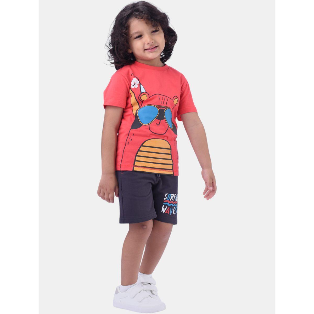Victor and Jane X Styli  Panda Graphic T-Shirt & Shorts Set-boys-clothing-setsandcoords-image-3