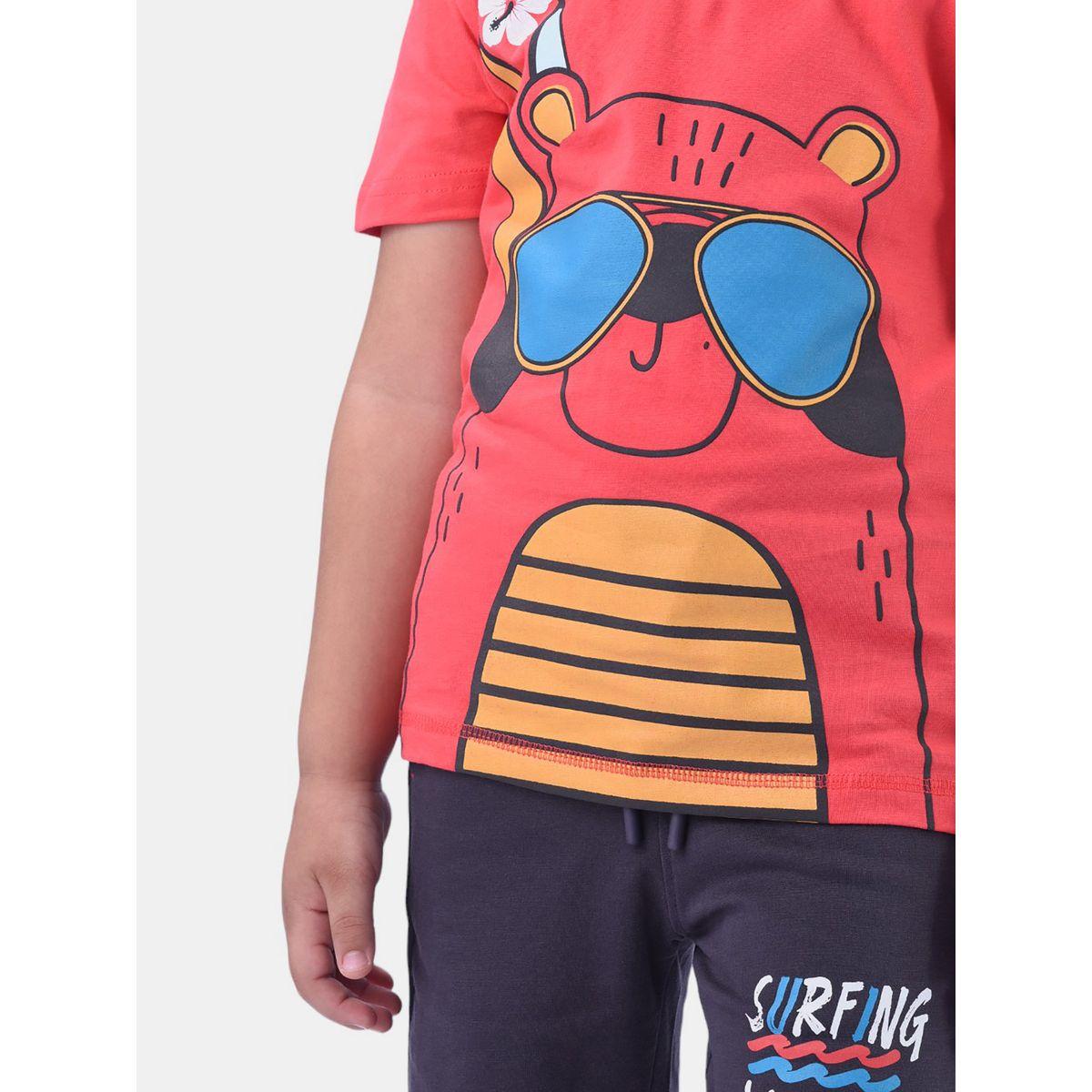 مجموعة من شورت وتيشيرت بطبعة جرافيك فيكتور آند جين × ستايلي-boys-clothing-setsandcoords-image-5