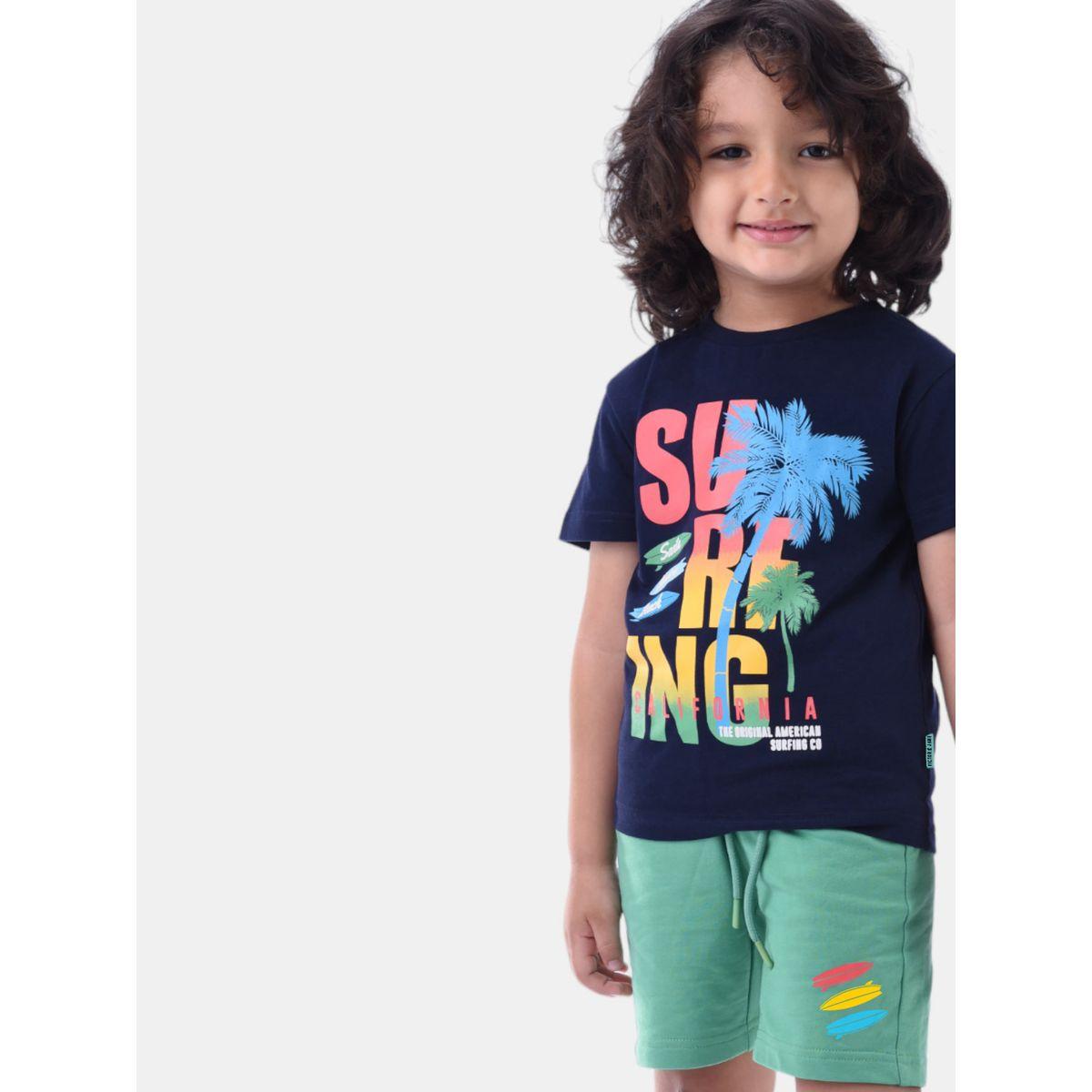 مجموعة من شورت وتيشيرت بطبعة جرافيك فيكتور آند جين × ستايلي-boys-clothing-setsandcoords-image-3