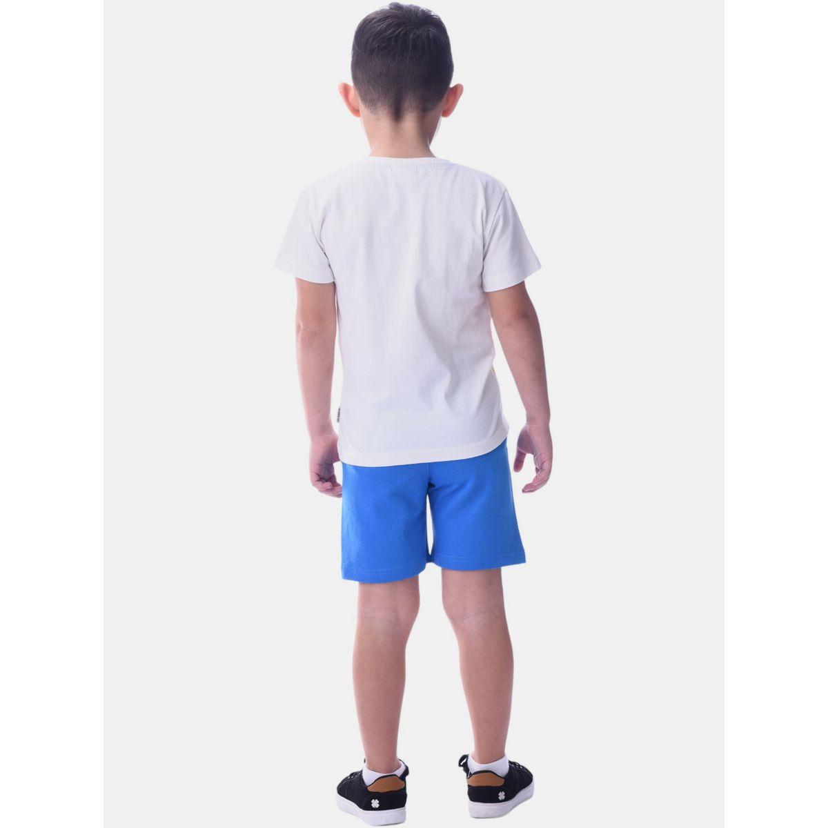 مجموعة من شورت وتيشيرت بطبعة جرافيك فيكتور آند جين × ستايلي-boys-clothing-setsandcoords-image-2