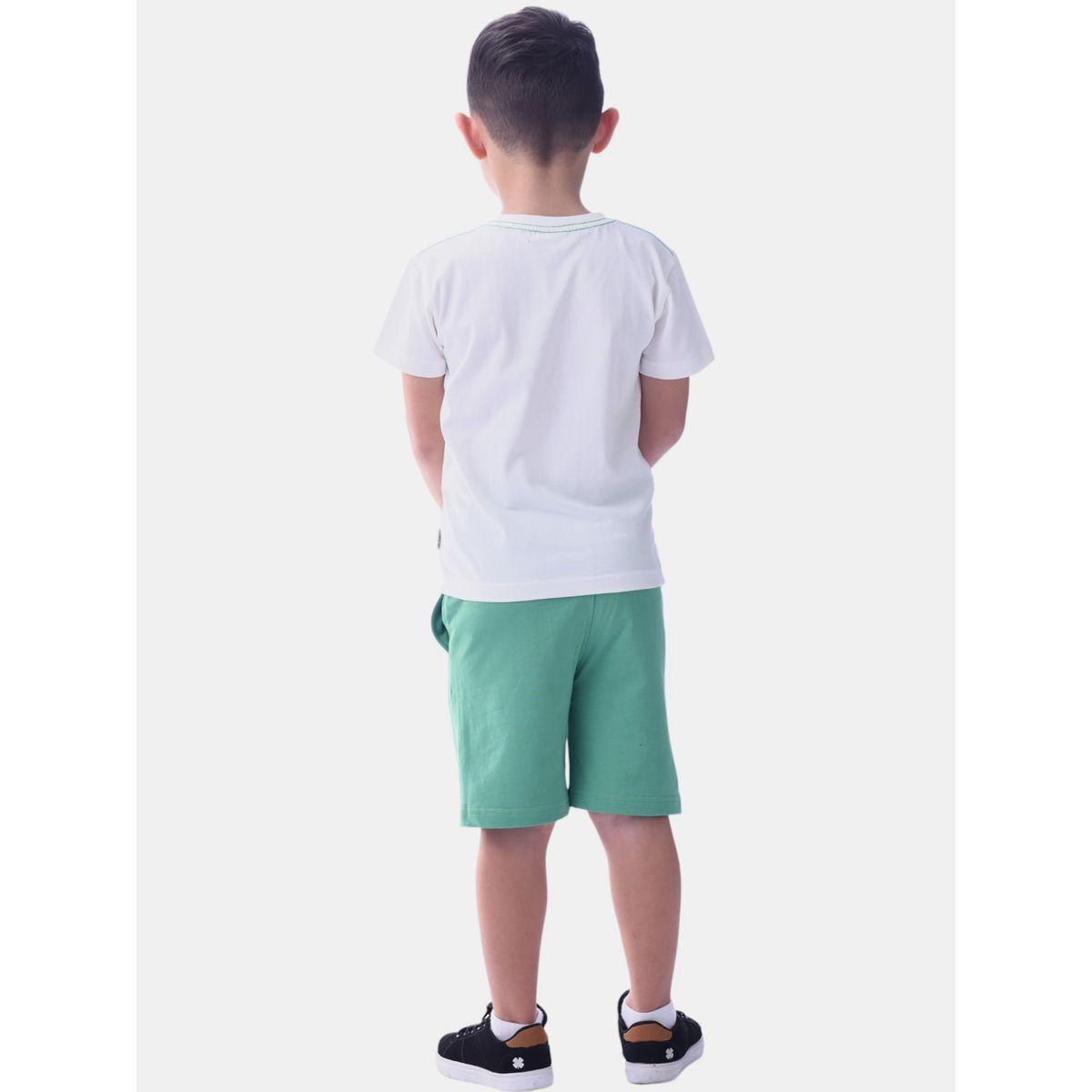 مجموعة من شورت وتيشيرت بطبعة جرافيك فيكتور آند جين × ستايلي-boys-clothing-setsandcoords-image-2