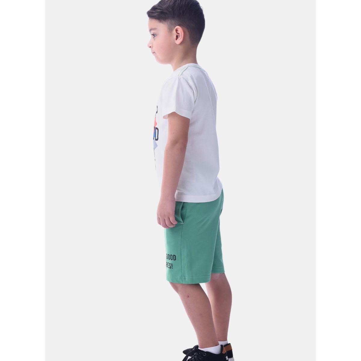 مجموعة من شورت وتيشيرت بطبعة جرافيك فيكتور آند جين × ستايلي-boys-clothing-setsandcoords-image-5