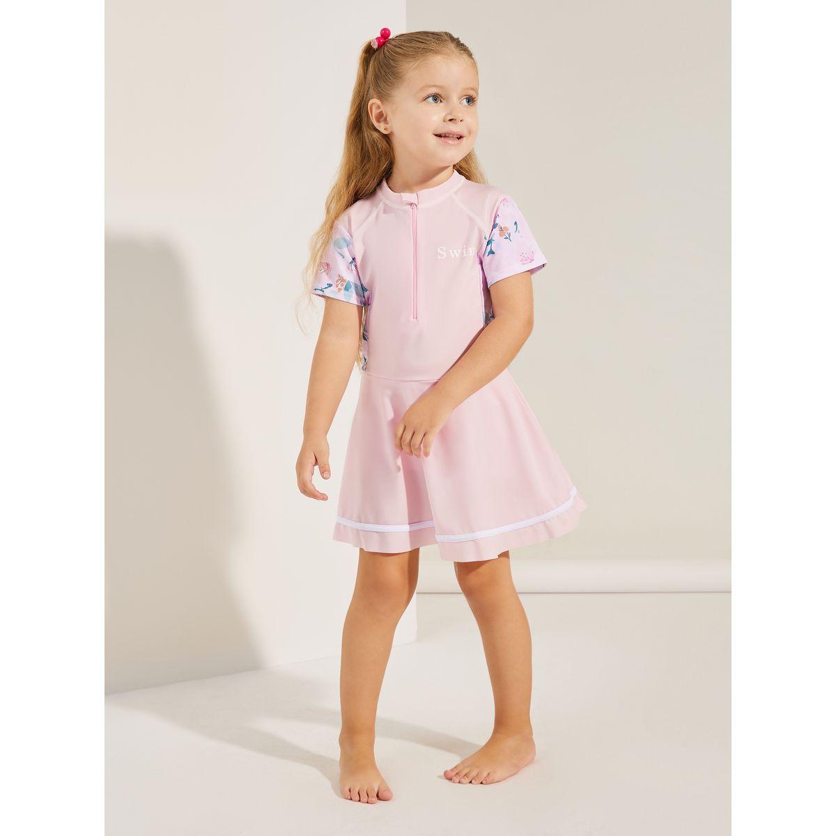 Styli Floral Print High Neck Skirted Swimsuit-sports-girls-clothing-tops-image-2
