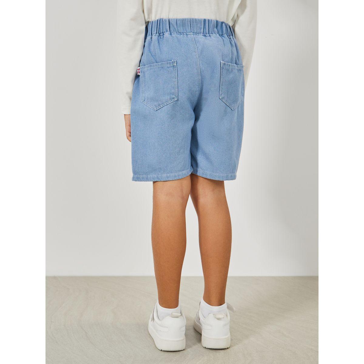 شورت دنيم مرقع بخياطة مع طبعة جرافيك-boys-clothing-bottoms-shorts-image-4