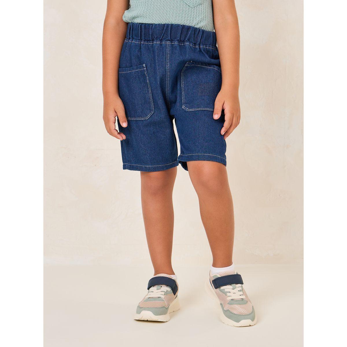 Styli Wide Leg Pocket Denim Shorts-boys-clothing-bottoms-shorts-image-1