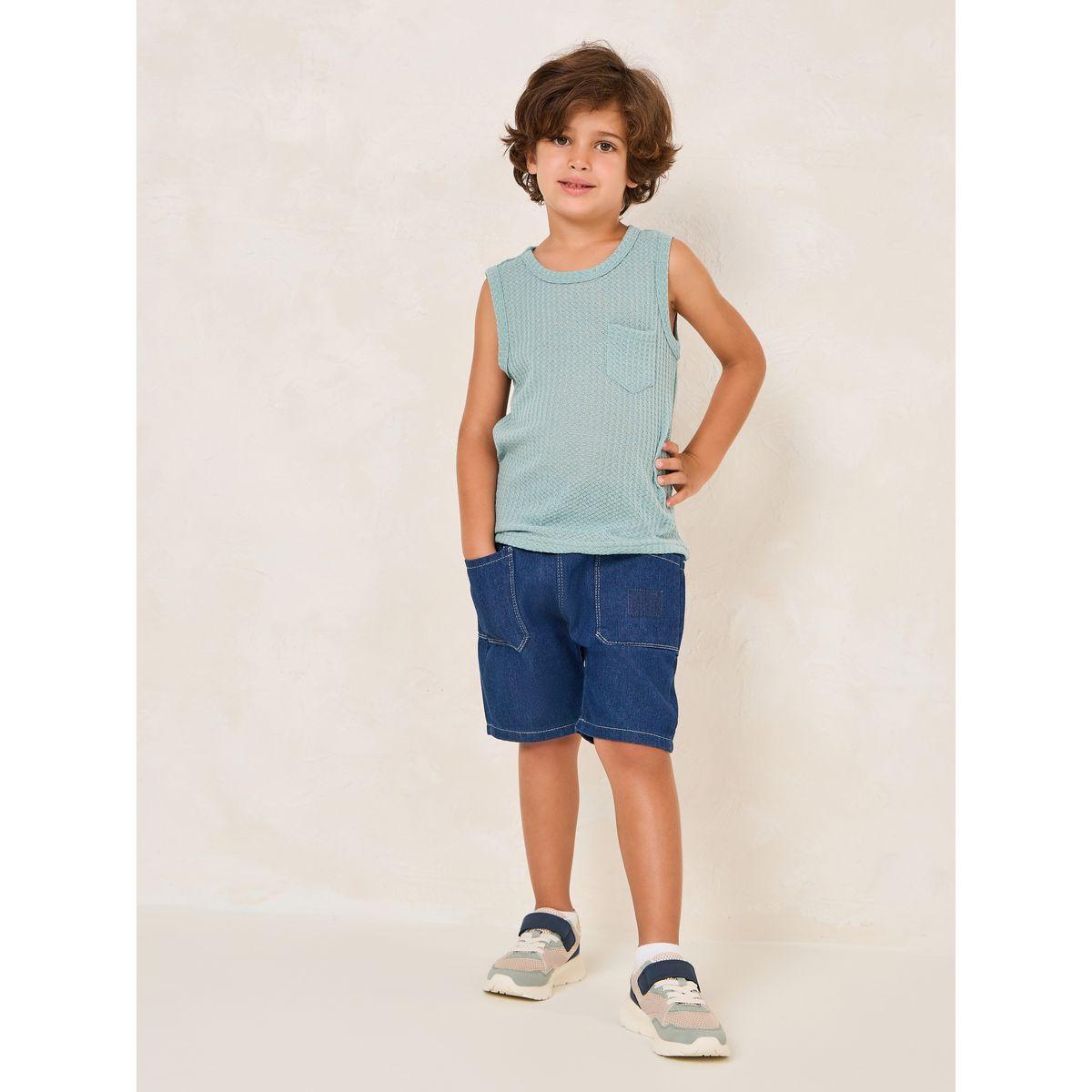 Styli Wide Leg Pocket Denim Shorts-boys-clothing-bottoms-shorts-image-2