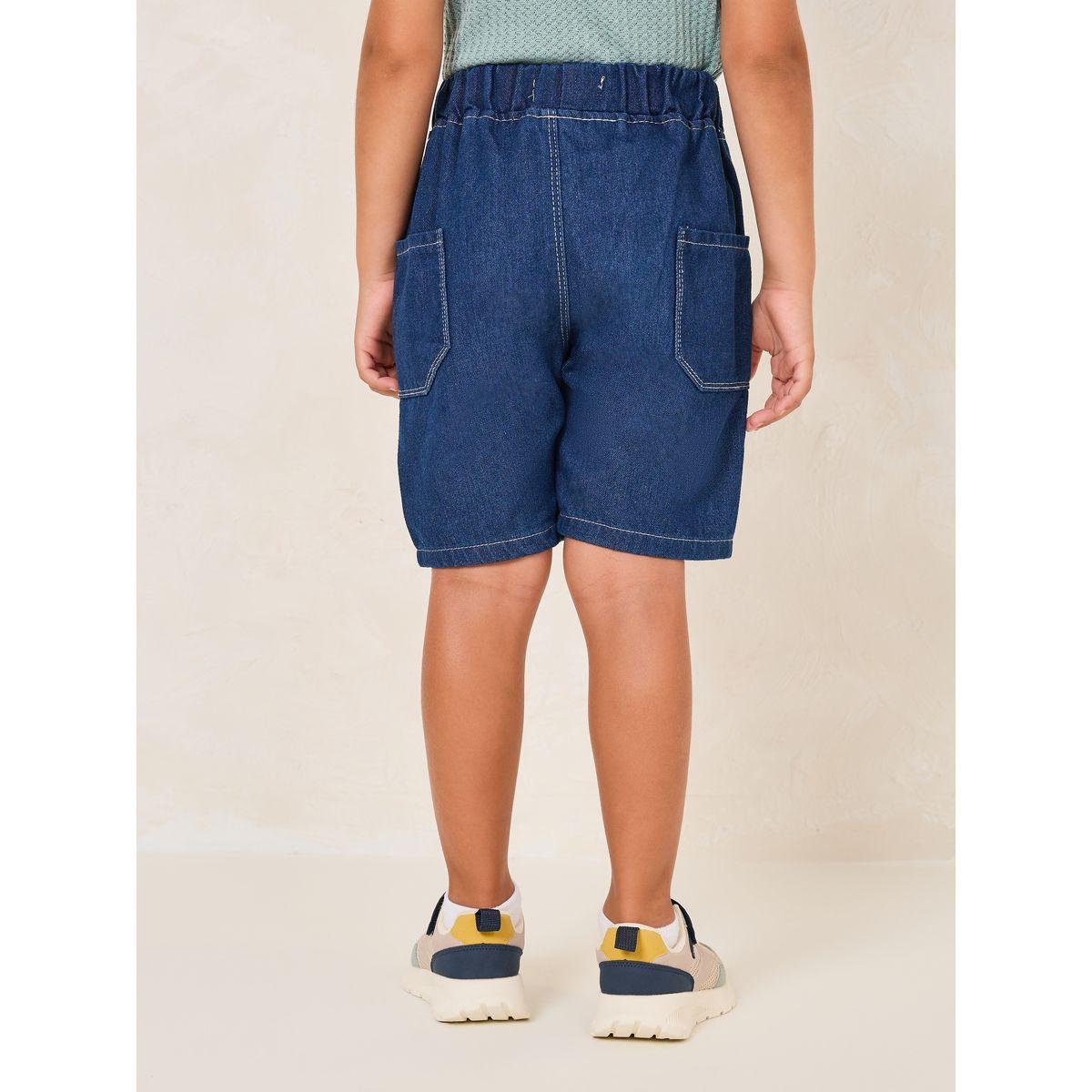 Styli Wide Leg Pocket Denim Shorts-boys-clothing-bottoms-shorts-image-4
