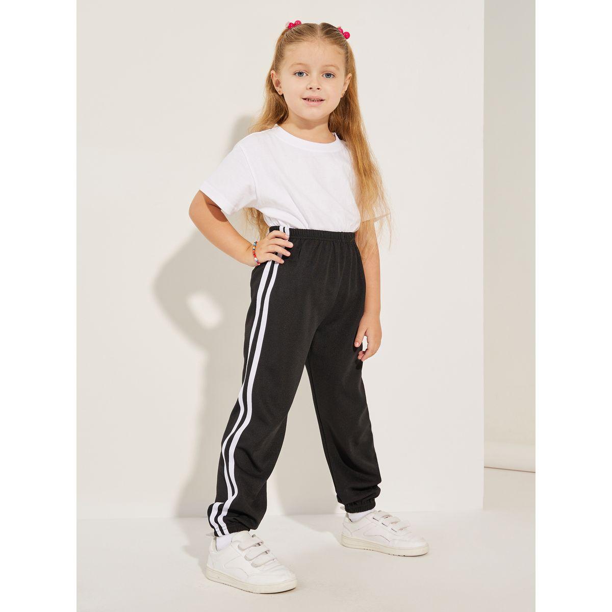 جوغر مزين باشرطة جانبية مع درزات-girls-clothing-bottoms-joggersandtrackpants-image-1