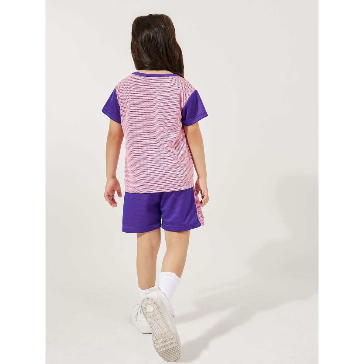 مجموعة من شورت وتيشيرت بتقنية كويك دراي-sports-girls-clothing-sets-image-4