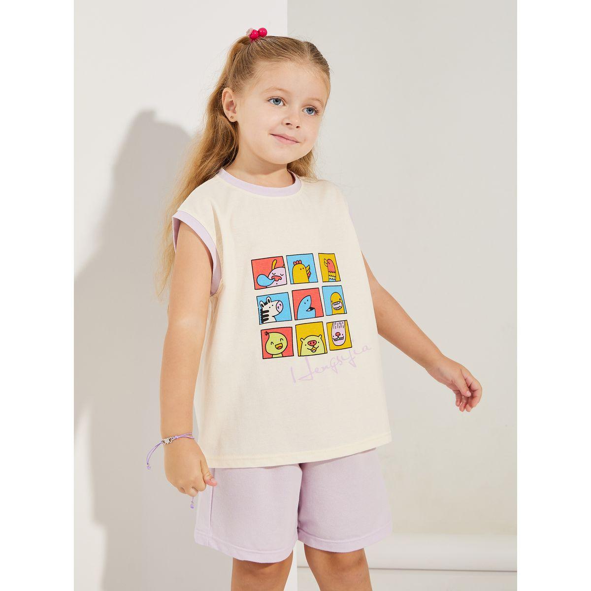 مجموعة من شورت وتيشيرت بلا اكمام-girls-clothing-setsandcoords-image-4