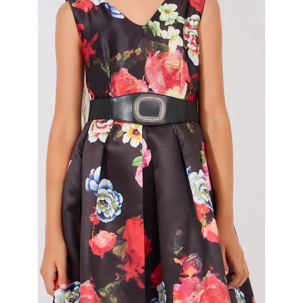 Styli Floral Print High-Low Hem Dress-girls-clothing-dressesandjumpsuits-image-3