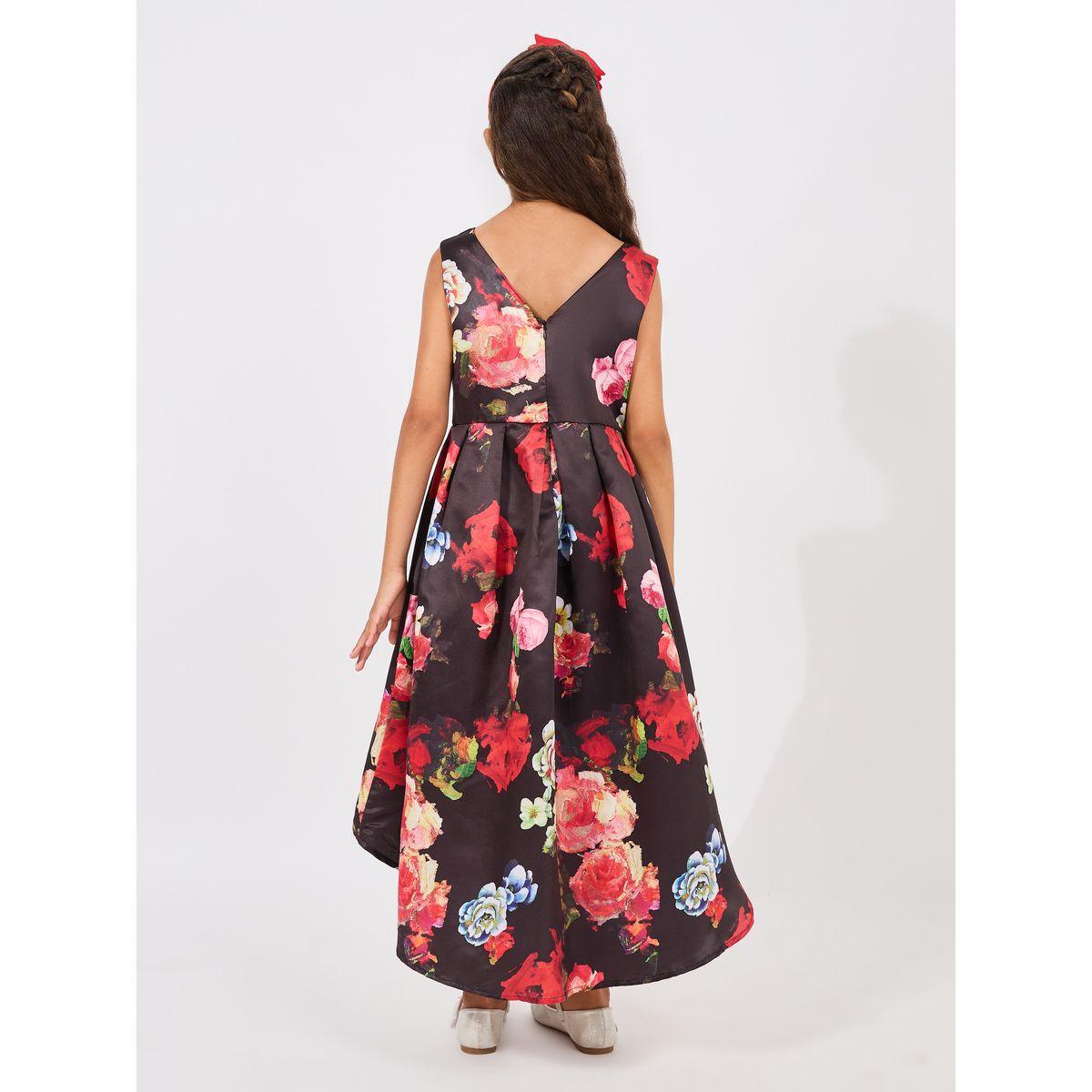 Styli Floral Print High-Low Hem Dress-girls-clothing-dressesandjumpsuits-image-4