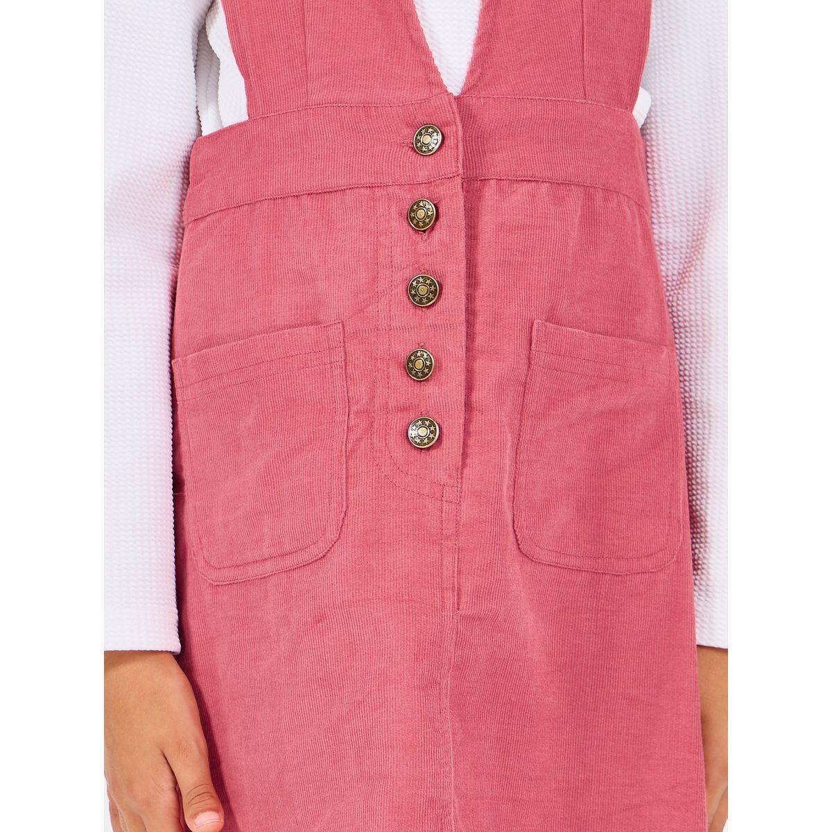Styli Solid Long Sleeve T-Shirt with Pinafore Dress-girls-clothing-dressesandjumpsuits-image-4