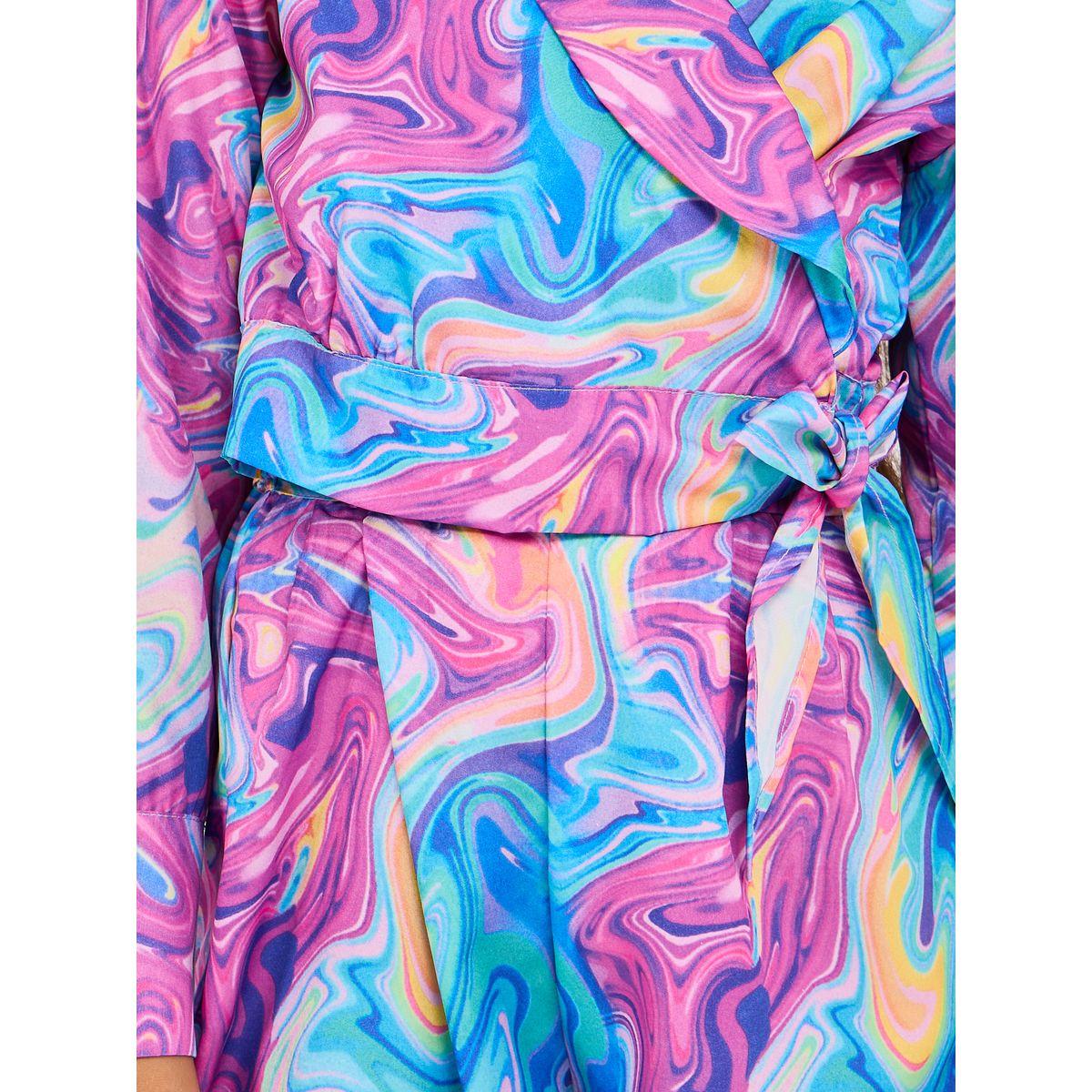 Styli Marble Print Wrap Top & Trouser Set-girls-clothing-setsandcoords-image-3