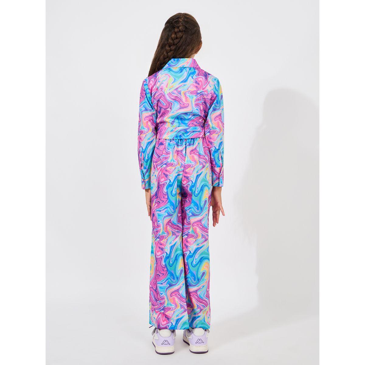 Styli Marble Print Wrap Top & Trouser Set-girls-clothing-setsandcoords-image-4