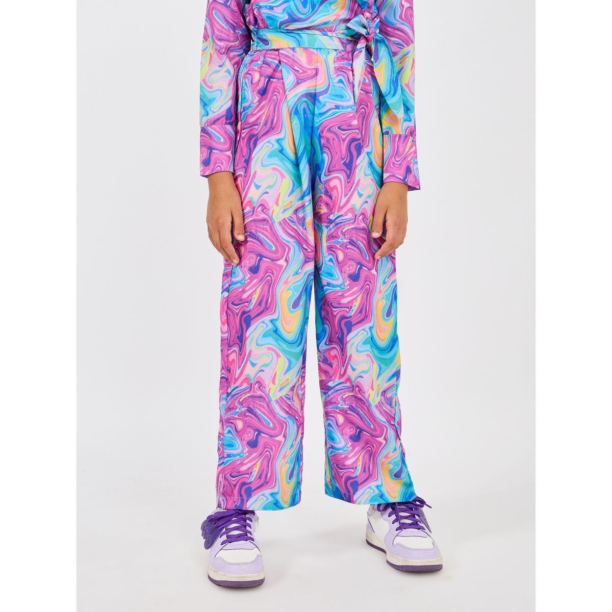 Styli Marble Print Wrap Top & Trouser Set-girls-clothing-setsandcoords-image-5