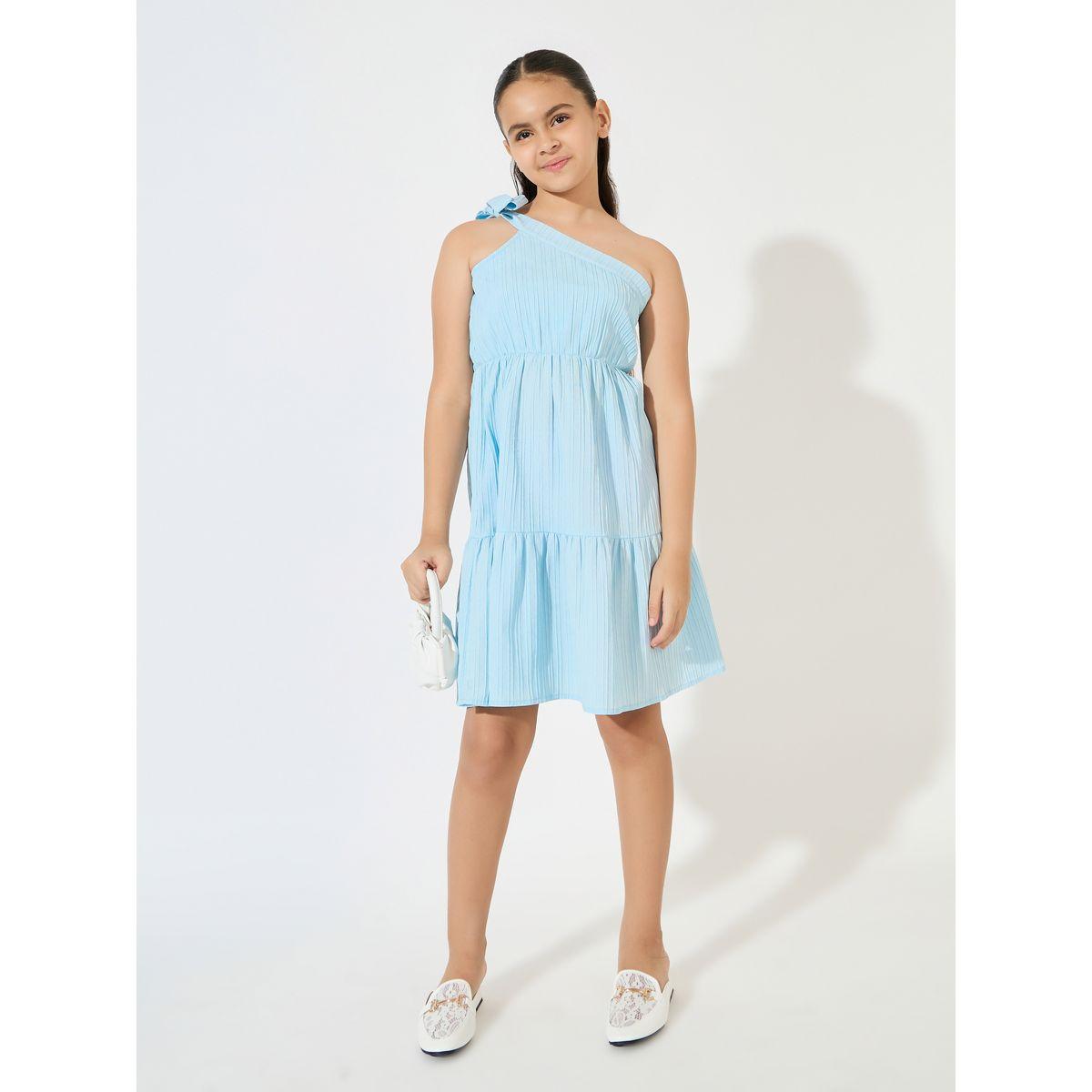Styli One Shoulder Neck Tiered Dress-girls-clothing-dressesandjumpsuits-image-1