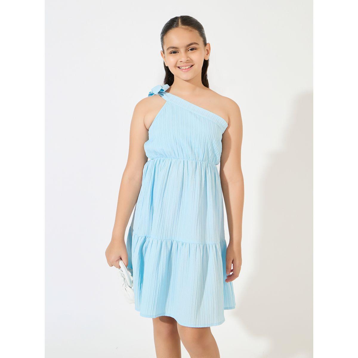 Styli One Shoulder Neck Tiered Dress-girls-clothing-dressesandjumpsuits-image-2