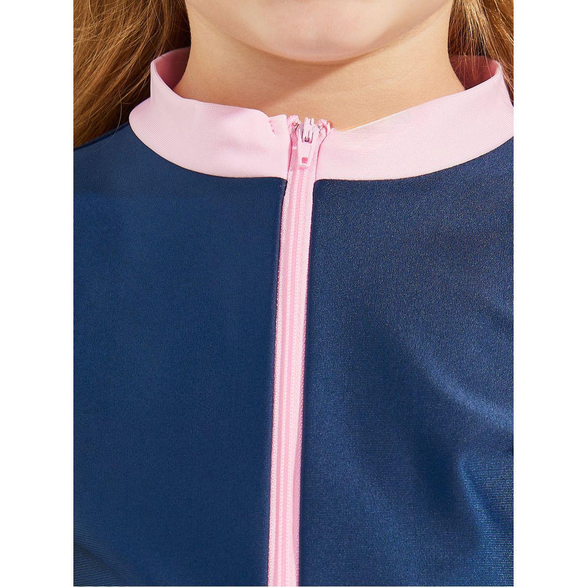 Styli Contrast Trim High Neck Skirted Swimsuit-sports-girls-clothing-tops-image-3