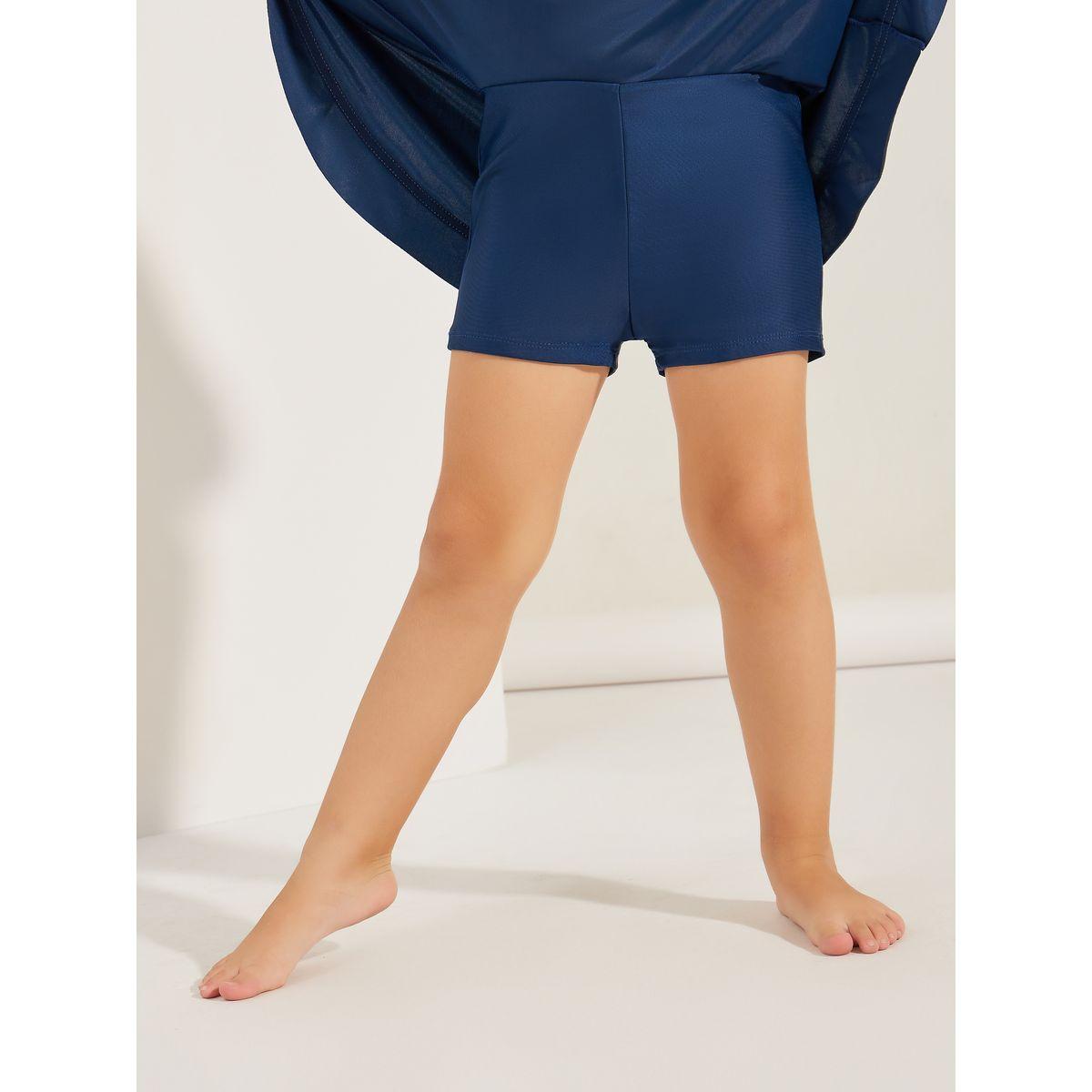 بدلة سباحة بياقة عالية وسحَّاب غلق-sports-girls-clothing-tops-image-4