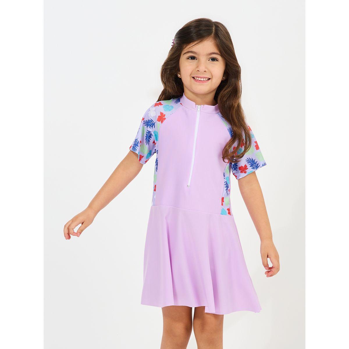 طقم سباحة من شورت مع بلوزة بسحَّاب غلق-sports-girls-clothing-sets-image-2