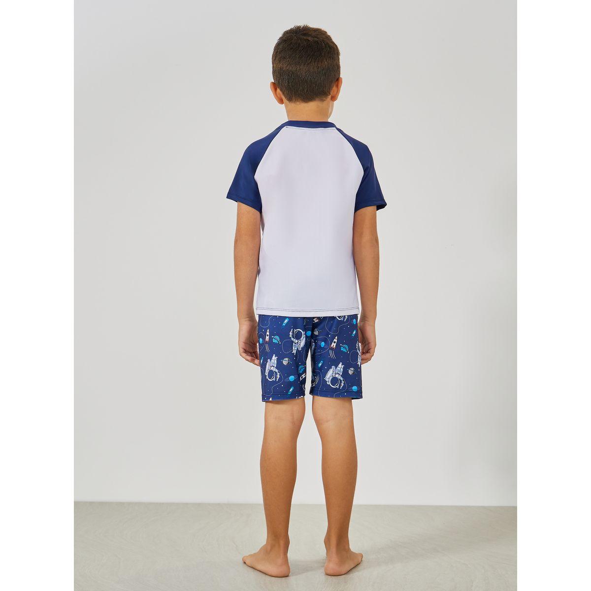 طقم من 3 - تيشيرت بطبعة جرافيك مع شورت وكاب سباحة-boys-clothing-sportswear-sets-image-5