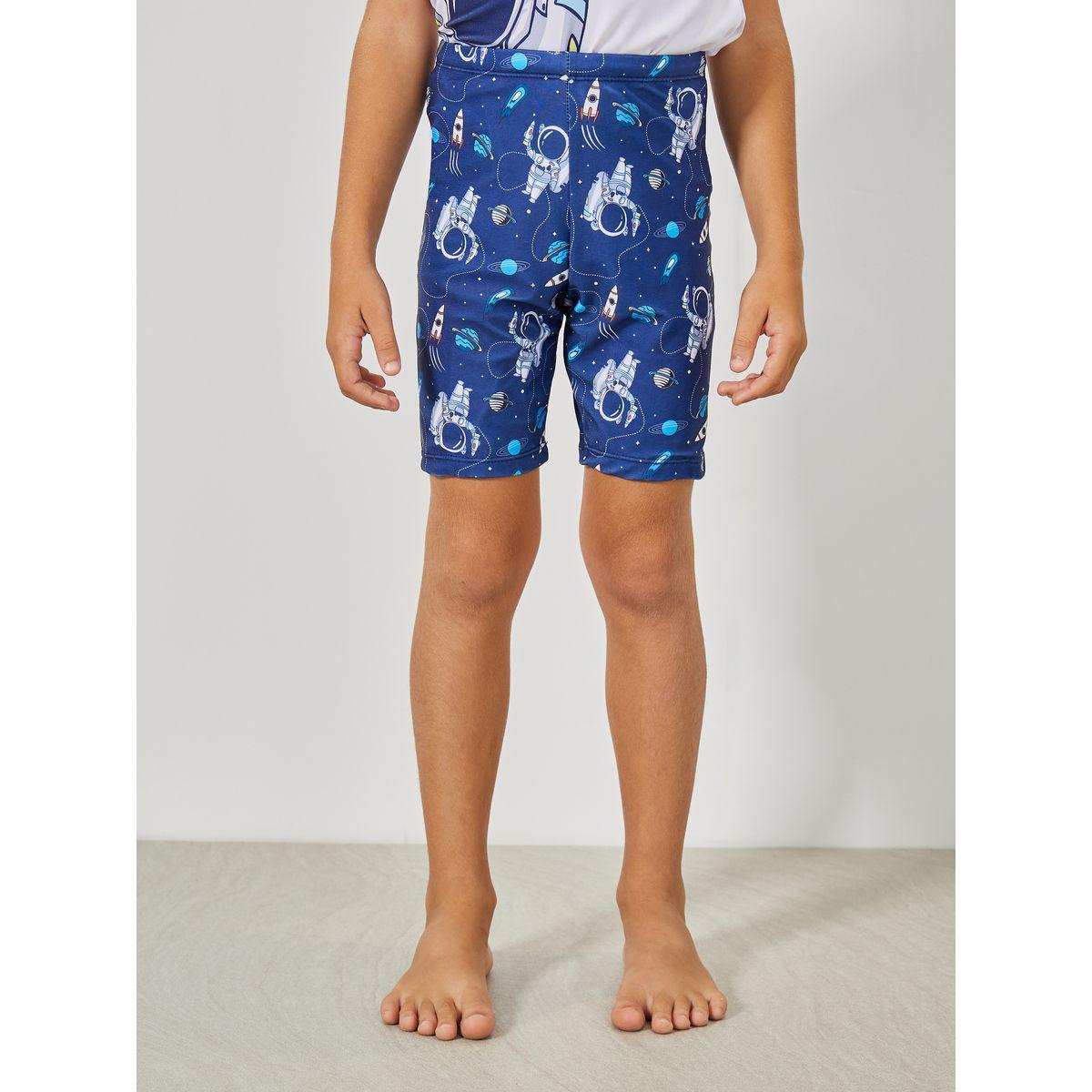 Styli Set of 3 - Astronaut Graphic Print Top, Shorts & Swimming Cap-boys-clothing-sportswear-sets-image-6