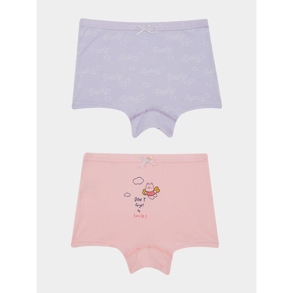 مجموعة من 4 سراويل داخلية بطبعة جرافيك-girls-clothing-innerwear-image-2