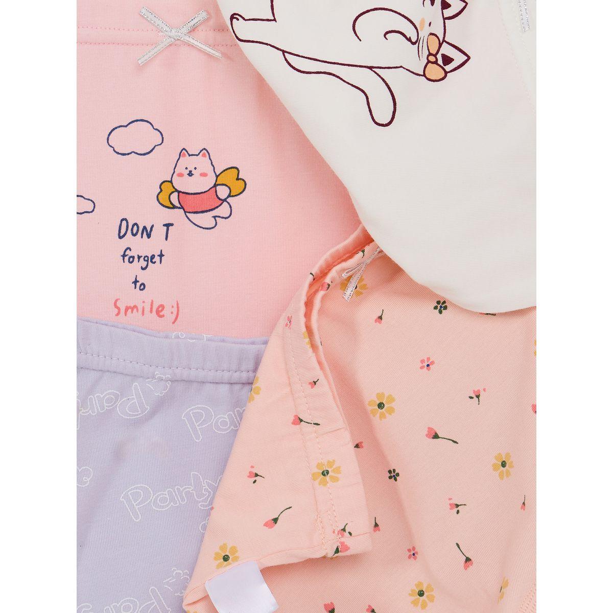 مجموعة من 4 سراويل داخلية بطبعة جرافيك-girls-clothing-innerwear-image-4