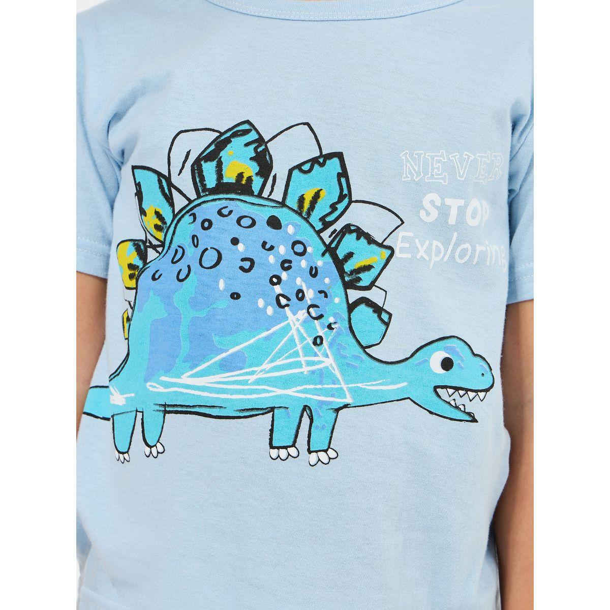 مجموعة من شورت وتيشيرت قطن بطبعة ديناصور-boys-clothing-nightwear-image-3