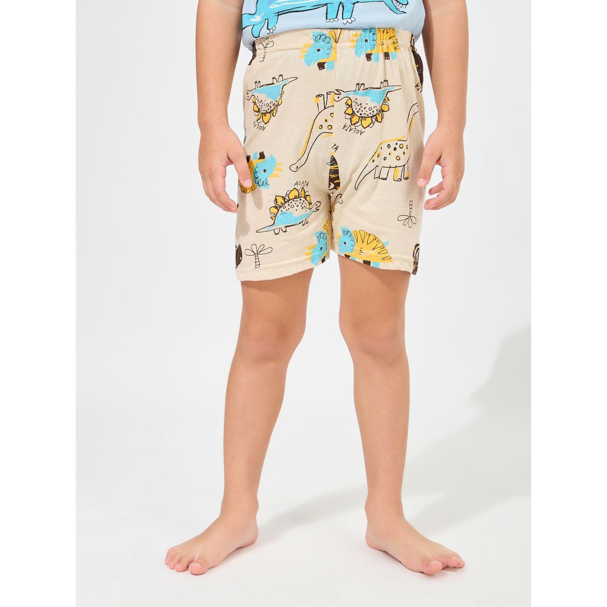 مجموعة من شورت وتيشيرت قطن بطبعة ديناصور-boys-clothing-nightwear-image-5