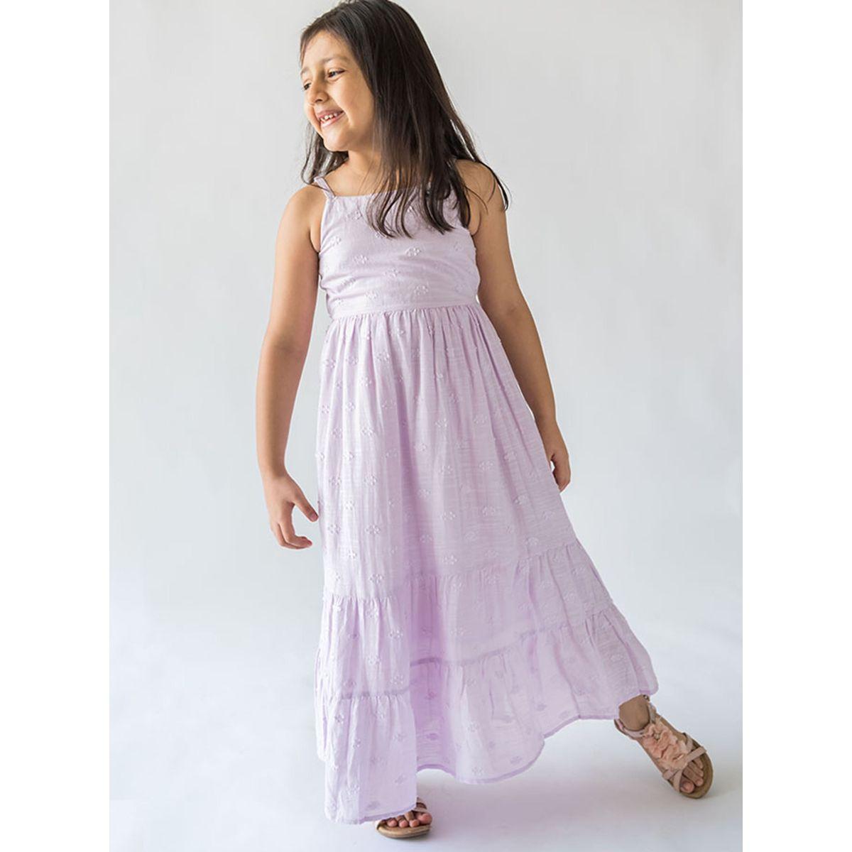 Styli Dobby Strappy Tiered Dress-girls-clothing-dressesandjumpsuits-image-1