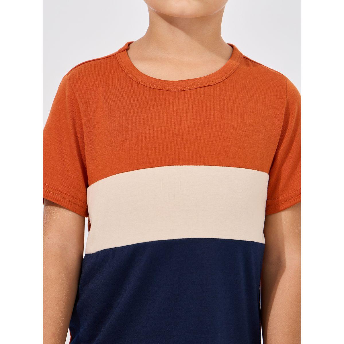Styli Color Block T-Shirt & Joggers Set-boys-clothing-setsandcoords-image-3