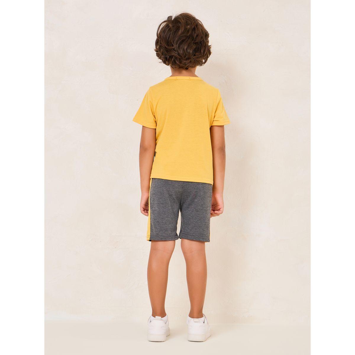Styli Toddler Boys Colorblock Printed Tee & Short Set-boys-clothing-setsandcoords-image-4