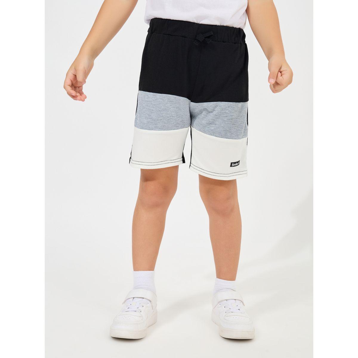 Styli Color Block Elastic Waistband Shorts-boys-clothing-bottoms-shorts-image-1