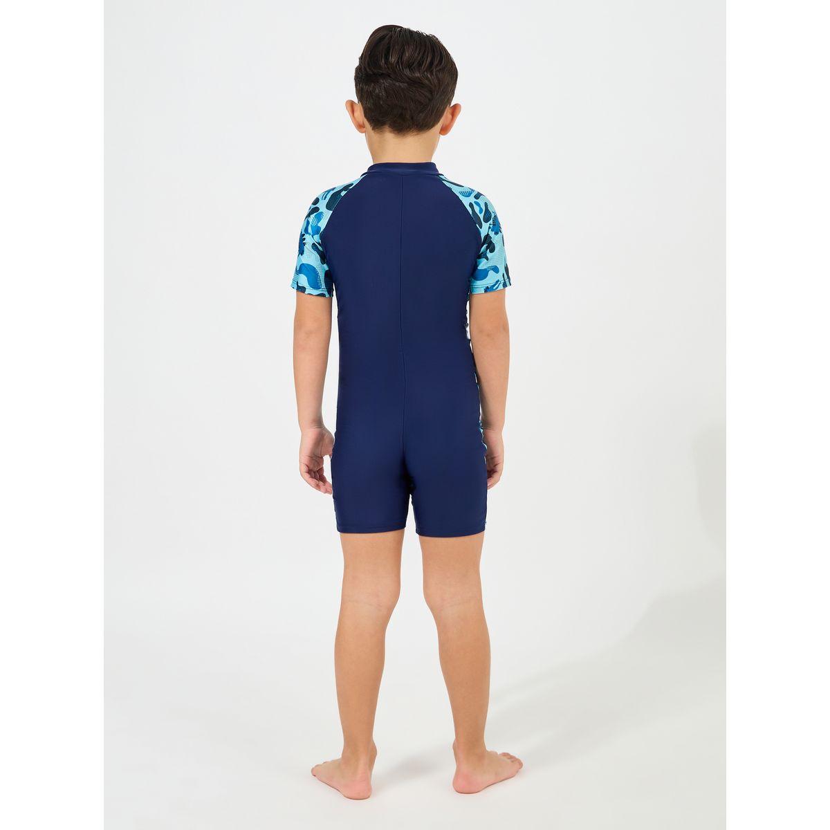 Styli Side Panel Printed Swimsuit with Half Zip-boys-clothing-sportswear-tops-image-5