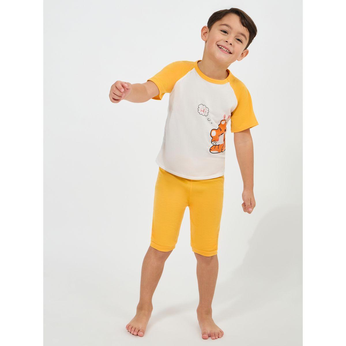 مجموعة من شورت وتيشيرت ريجلان بطبعة دب-boys-clothing-nightwear-image-1