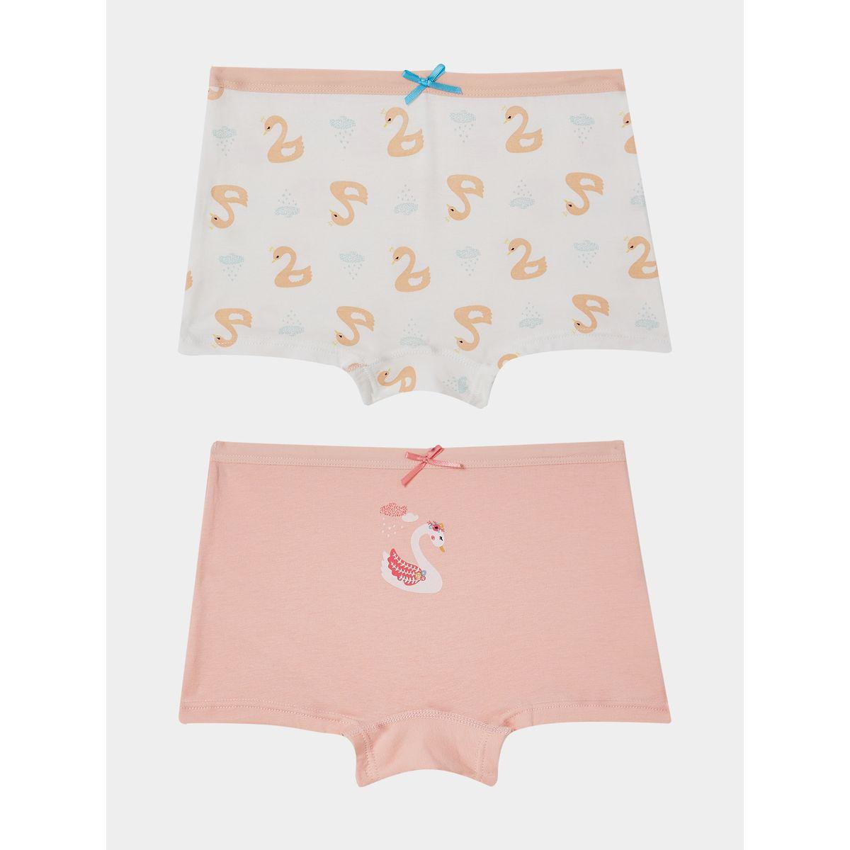 Styli Pack of 2  - Swan Print Briefs-girls-clothing-innerwear-image-1
