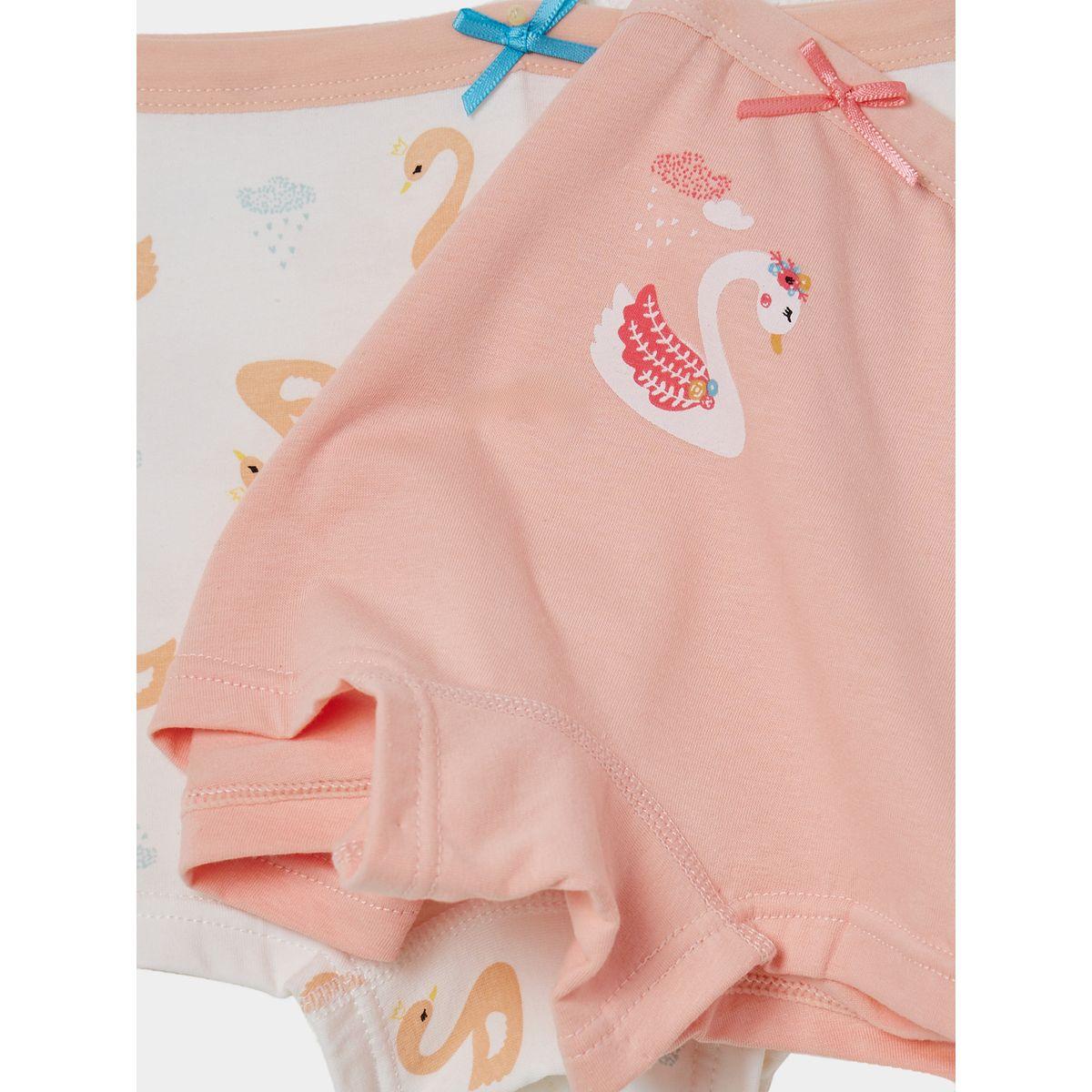 Styli Pack of 2  - Swan Print Briefs-girls-clothing-innerwear-image-2