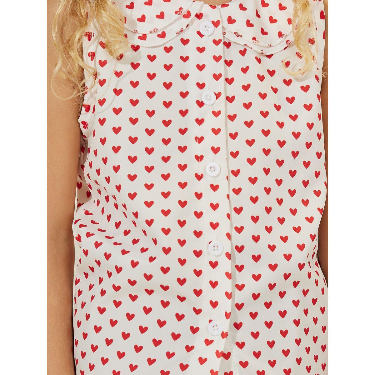 مجموعة من تنورة بكسرات مع بلوزة بطبعة قلوب-girls-clothing-setsandcoords-image-3