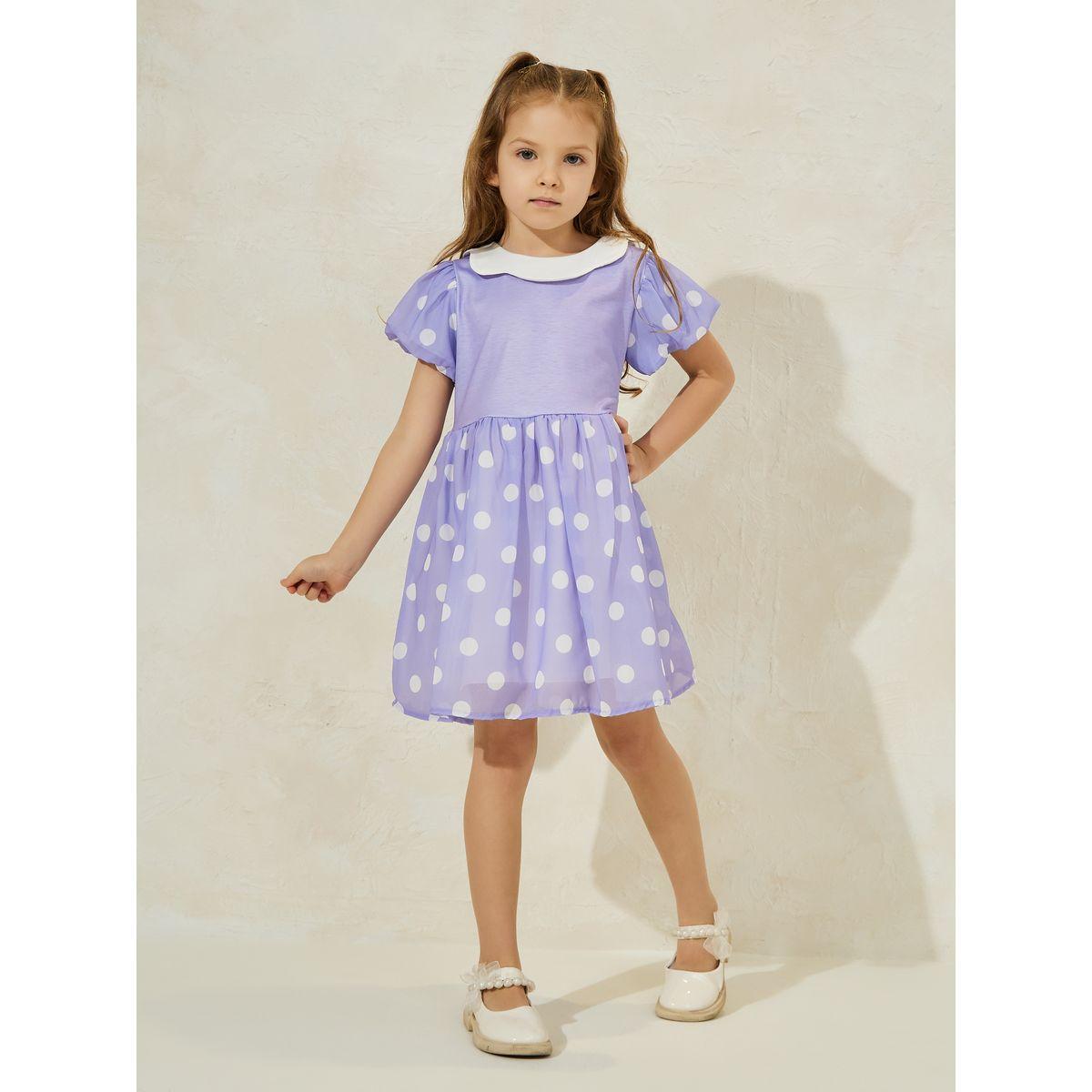 Styli Polka Dot Print Collared Dress-girls-clothing-dressesandjumpsuits-image-1