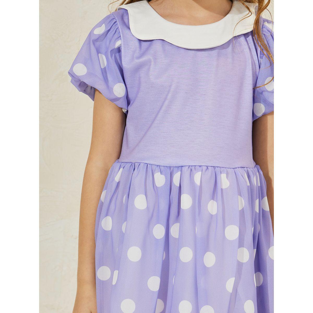 فستان مطبع بنقاط بولكا مع ياقة كبيرة-girls-clothing-dressesandjumpsuits-image-3
