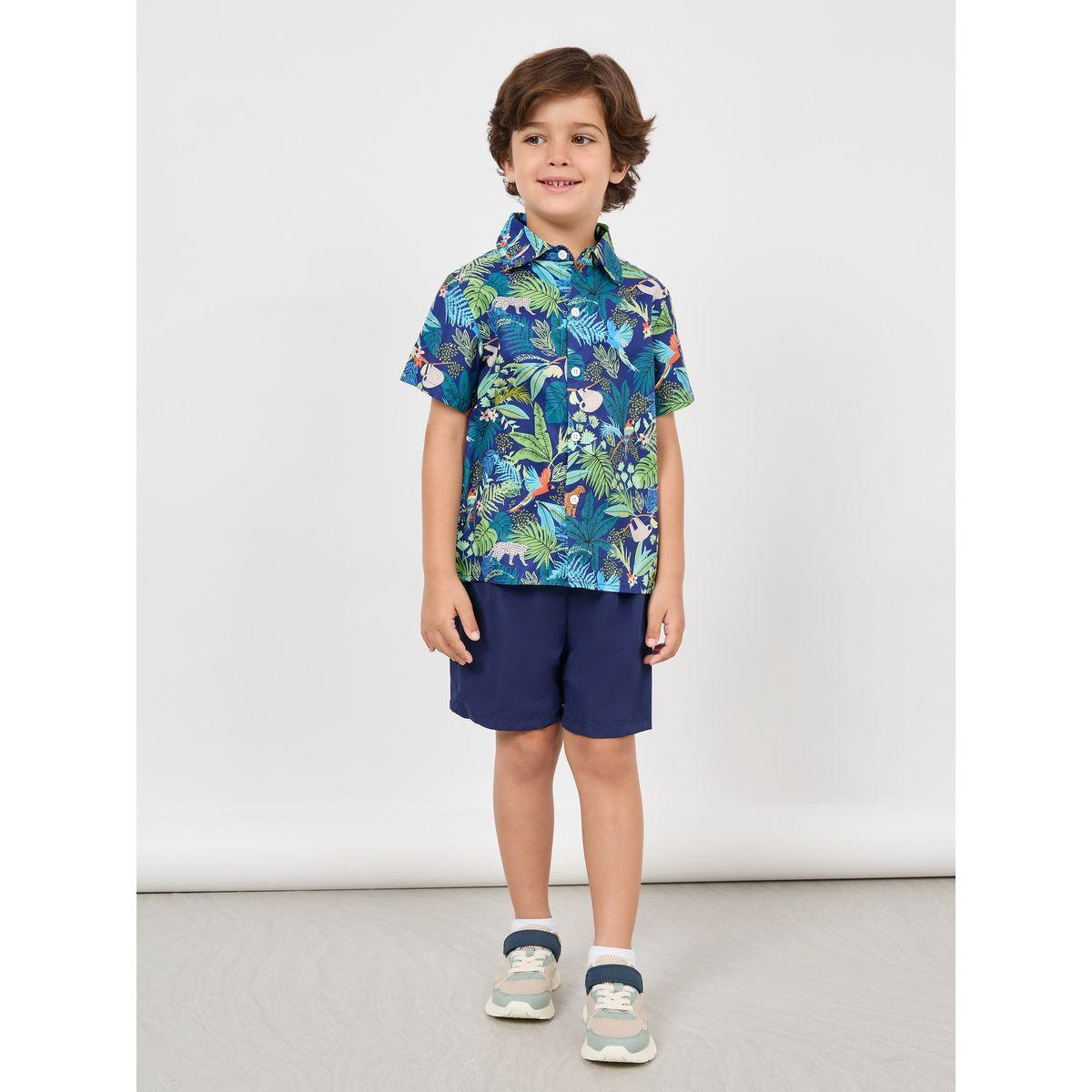 Styli Tropical Printed Shirt & Short Set-boys-clothing-setsandcoords-image-1