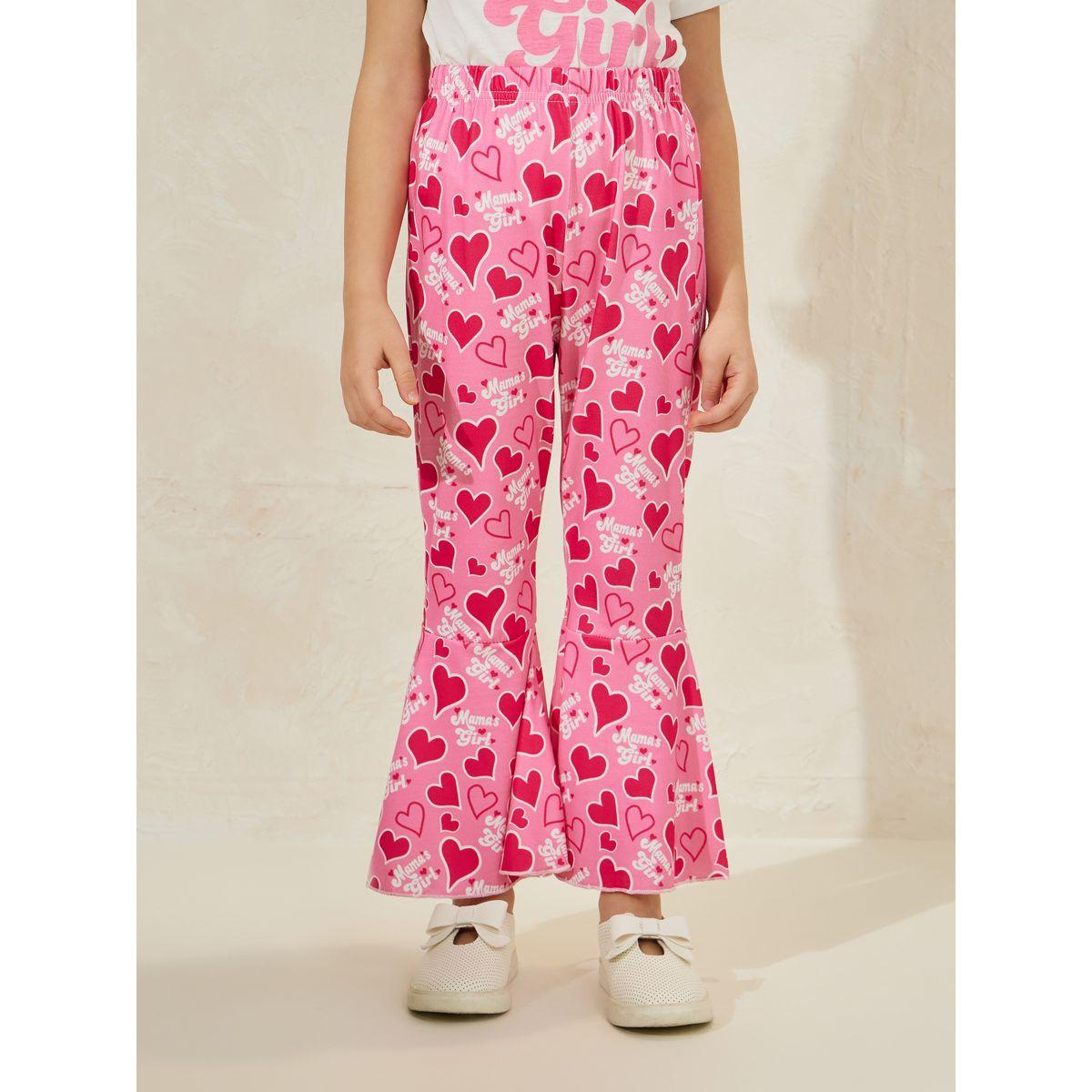 مجموعة من بنطال مع تيشيرت بطبعة قلوب-girls-clothing-setsandcoords-image-5