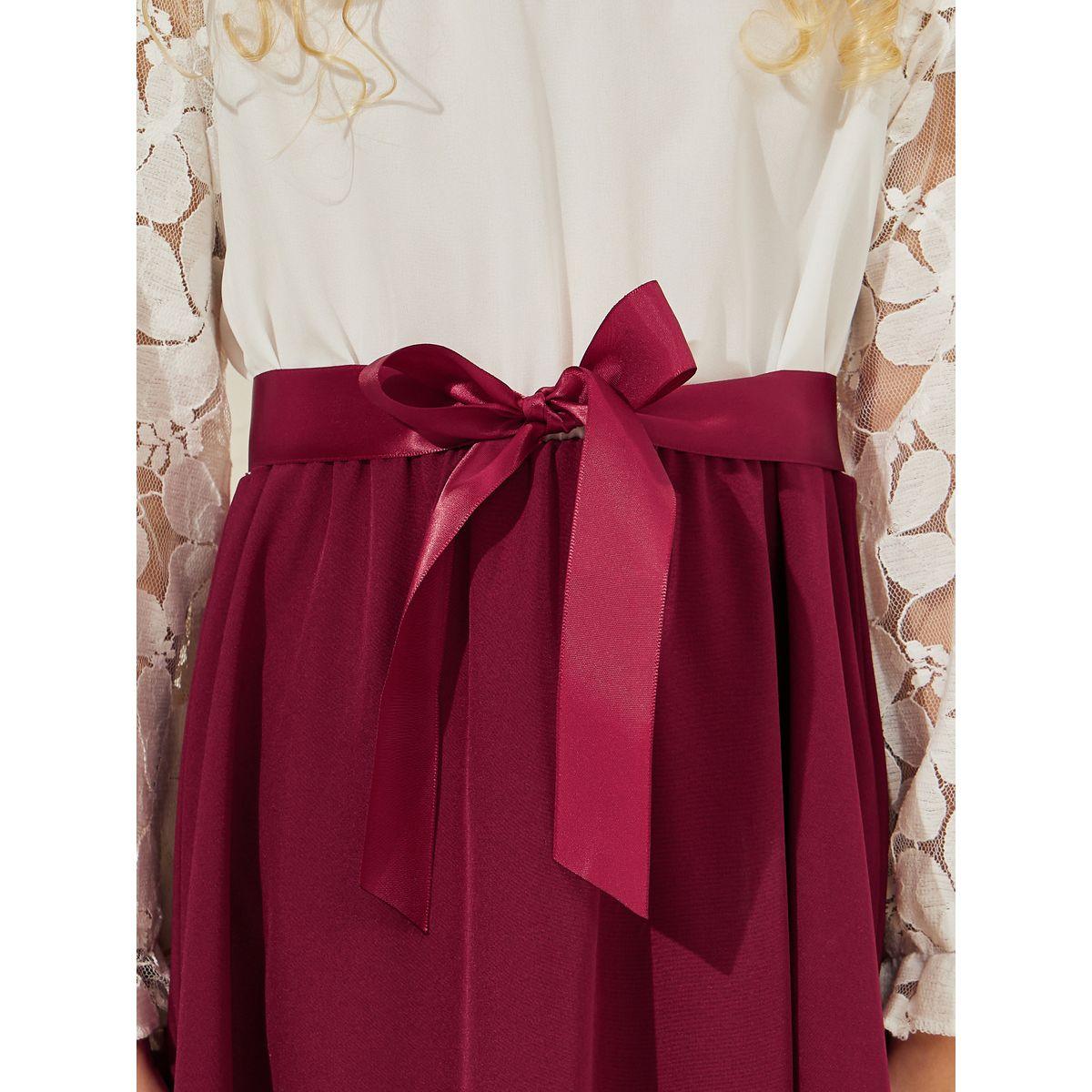 Styli Lace Insert Bow Detail Dress-girls-clothing-dressesandjumpsuits-image-3