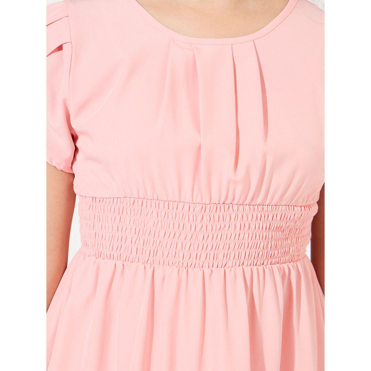 Styli Ruffle Hem Puff Sleeves Dress-girls-clothing-dressesandjumpsuits-image-3