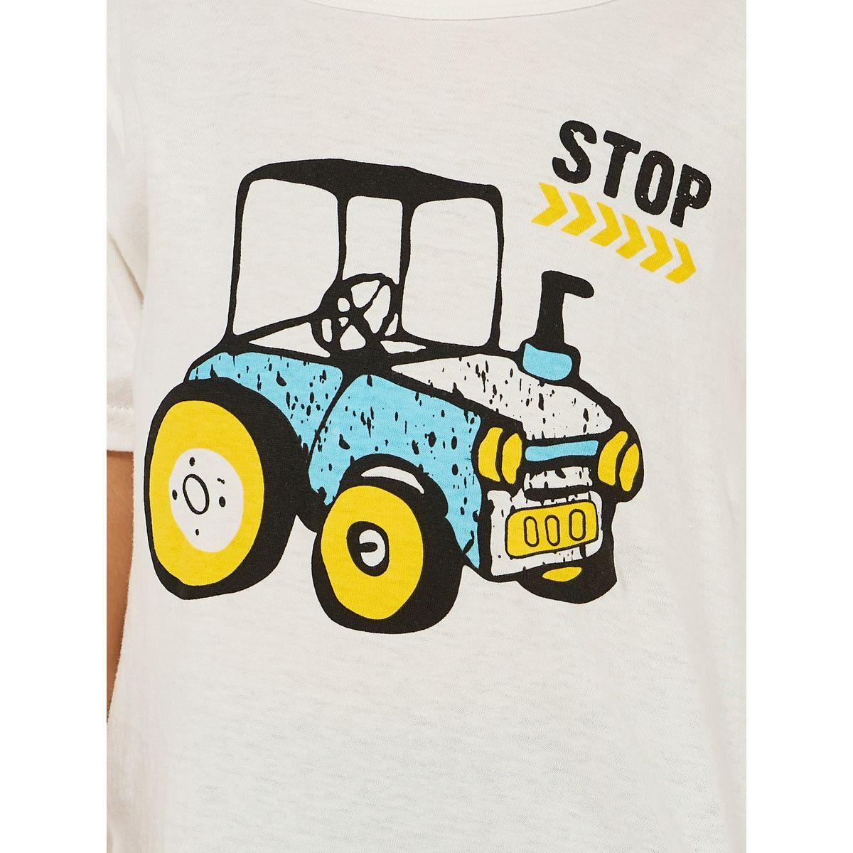 Styli Car Print T-Shirt & Shorts Set-boys-clothing-nightwear-image-3