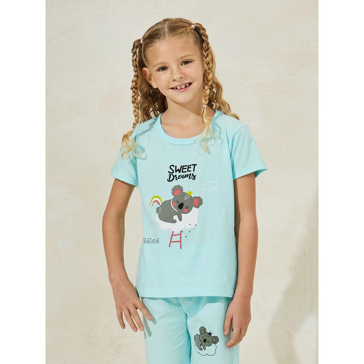مجموعة من شورت مع تيشيرت بطبعة الكوالا-girls-clothing-nightwear-image-2